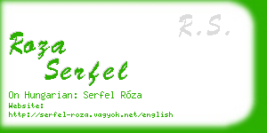 roza serfel business card